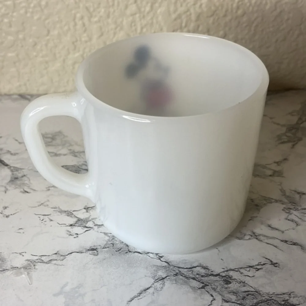 Vintage Mickey‎ Mouse Walt Disney Milk Glass Mug